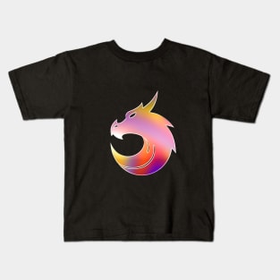 Dragon Animal Mystic Fantastic Nature Adventure Chrome Graphic Kids T-Shirt